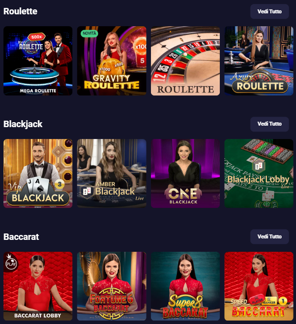 giochi dal vivo a retro bet